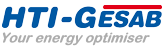HTI-GESAB logo with the tagline "Your energy optimiser," representing a company focused on energy optimization solutions.