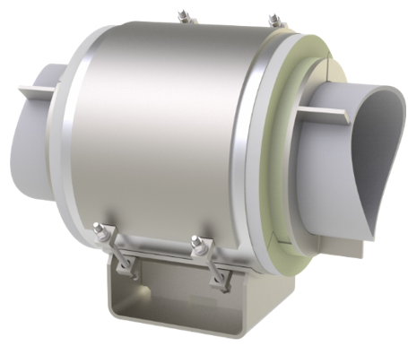 LISEGA cryogenic pipe support component designed for low-temperature applications and controlled thermal contraction.